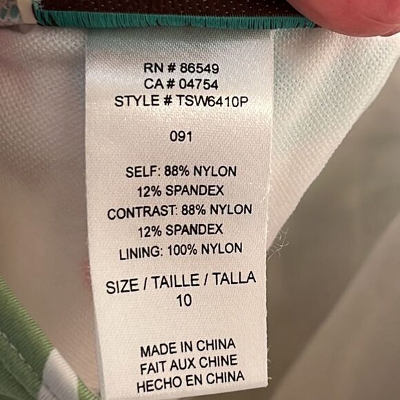 Relax by Tommy Bahama One Piece Floral Swimsuit Size 10 - Picture 3 of 8